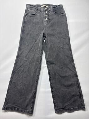 Levi's Women's Mile High Cropped Wide Leg Gray Jeans - Size 25x25‎ (25x24)